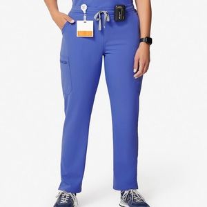 Figs Yola skinny scrub pants in denim NWT
